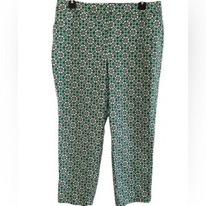 Boden Richmond  Green compass print Pants 10 petite